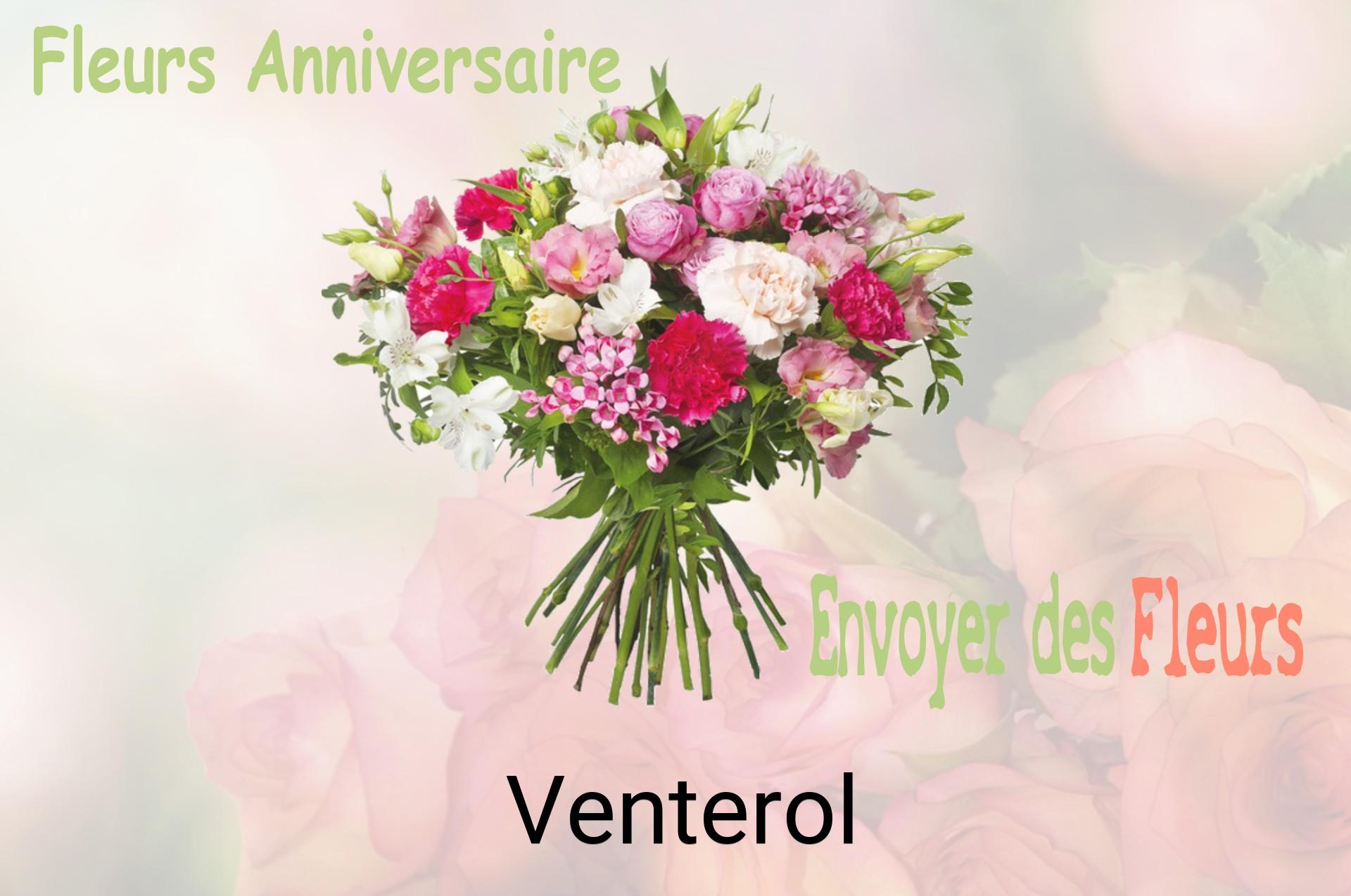 Bouquet de fleurs d’anniversaire livré à Venterol