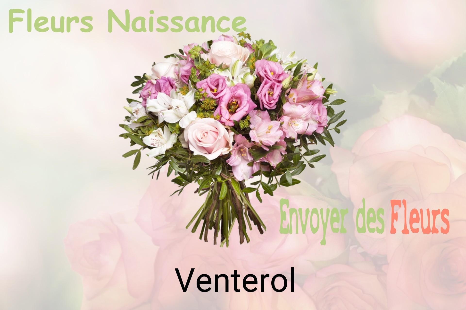 Bouquet de fleurs de naissance livré à Venterol